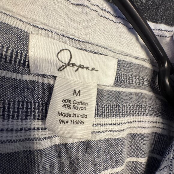 Japna Button Down Dress, Blue & White, Medium - Picture 4 of 4